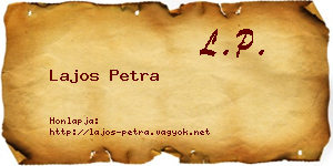 Lajos Petra névjegykártya
